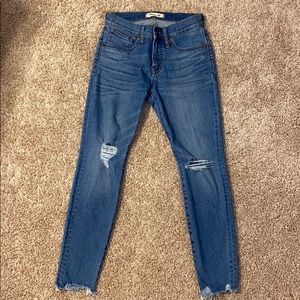 Madewell light skinny jeans